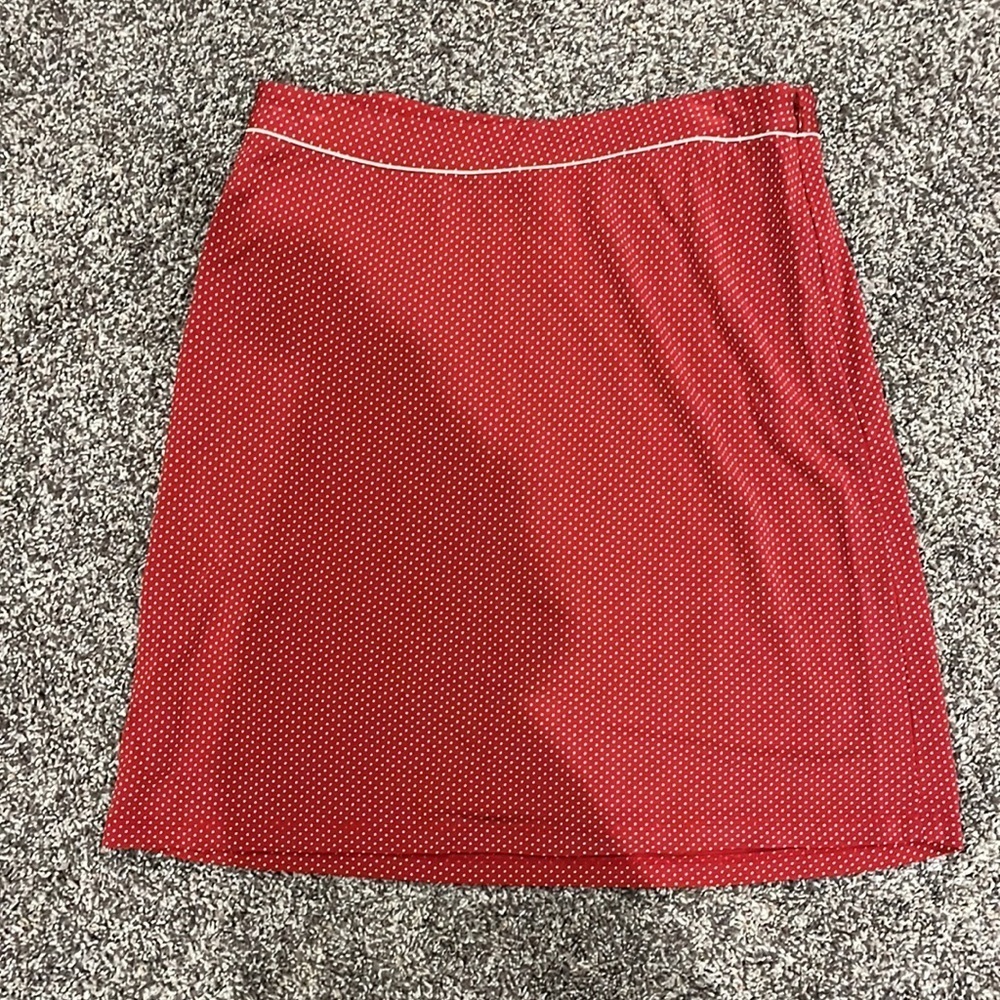 Ann Taylor Red Polka Dot Mini Skirt